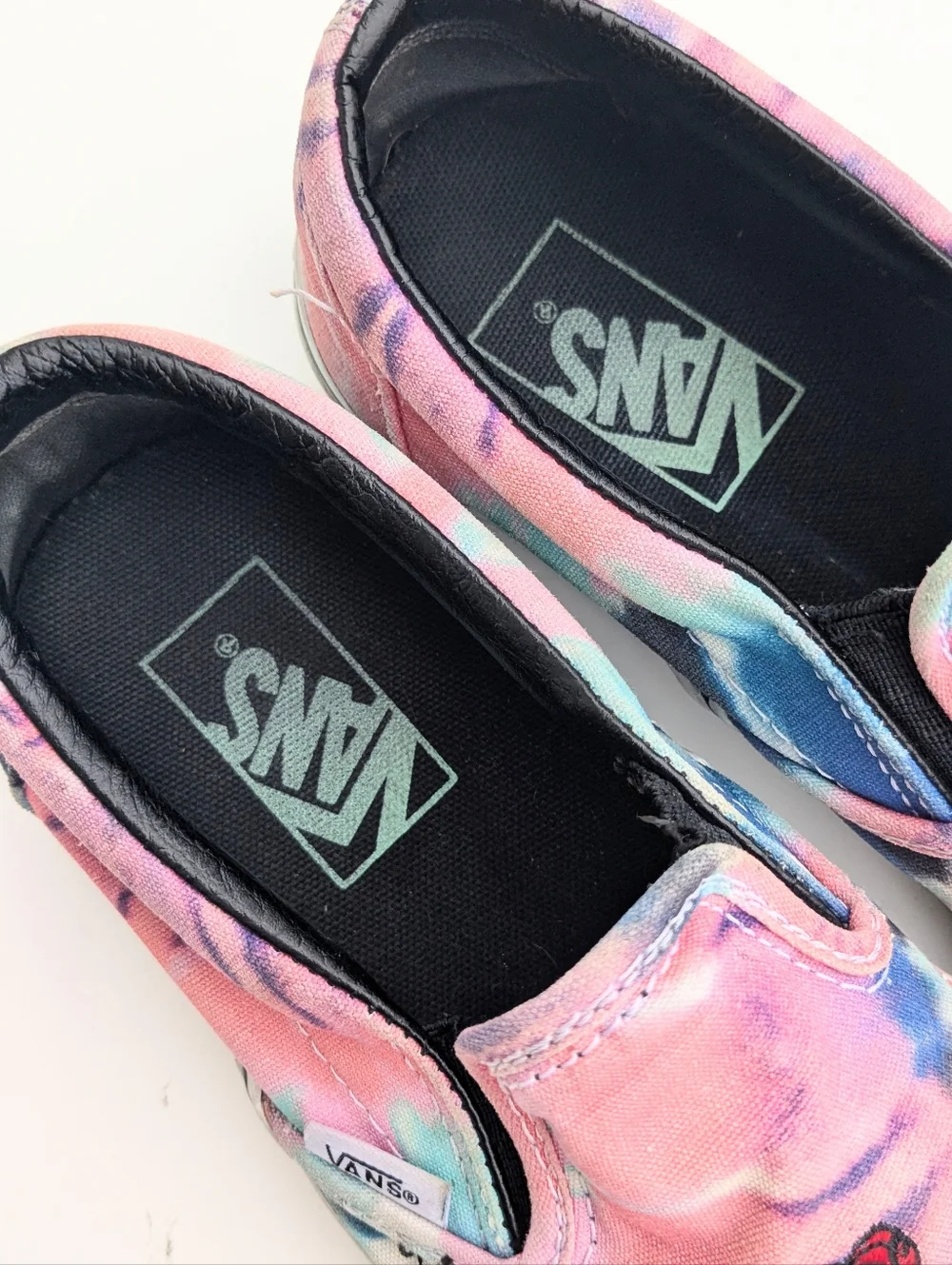 Vans Slip-On Tie Dye Skeleton Rose Sneakers W7.5/M6